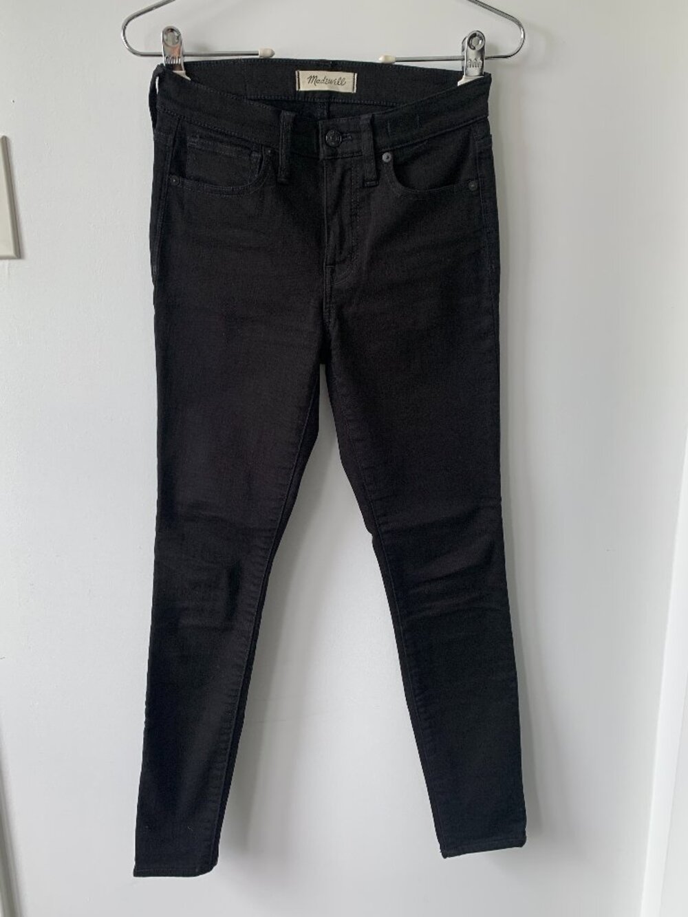 Madewell 9” High Rise Skinny Black Jeans 25